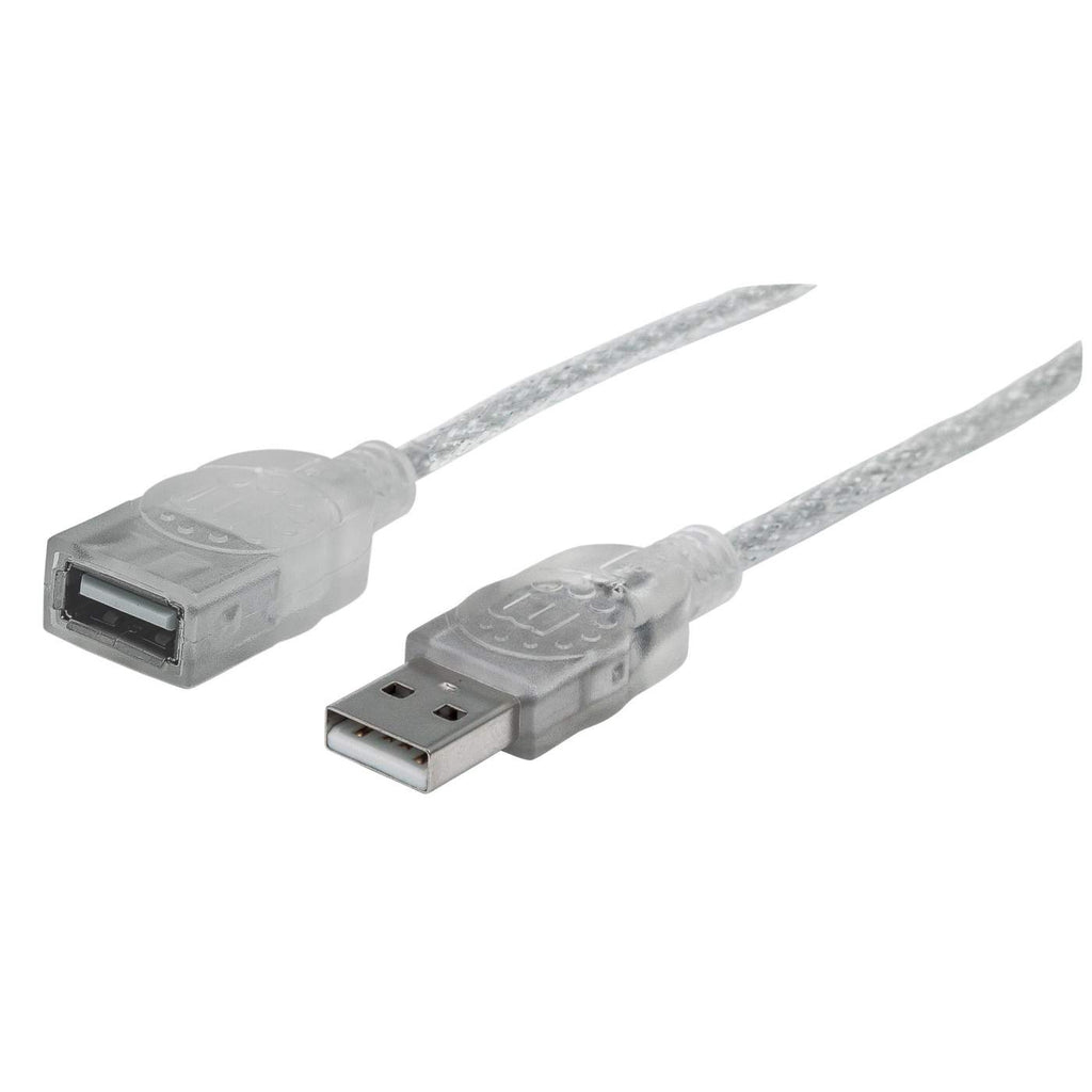 CABLE USB V2.0 EXT. 1.8M PLATA