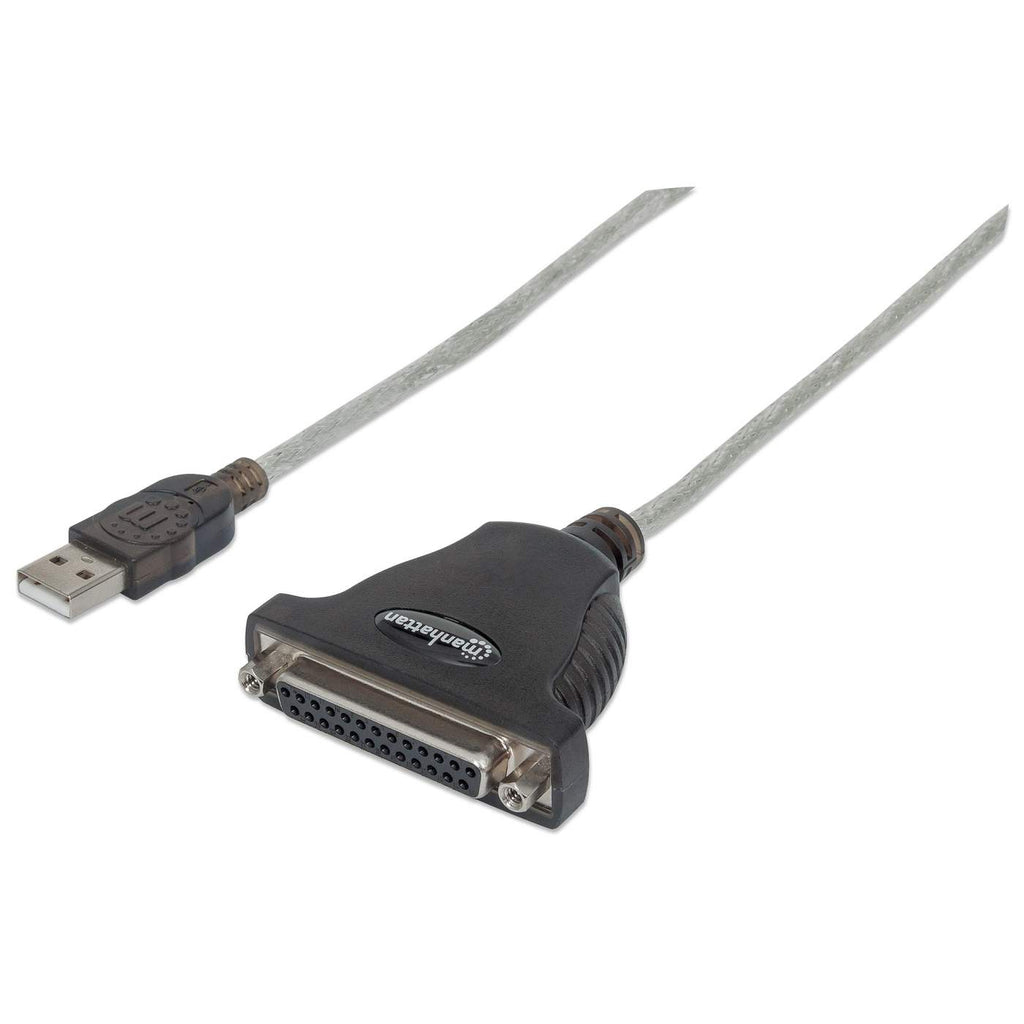 ADAPTADOR USB-A A DB25 F-F 1.8M ALTA VELOCIDAD PLATA IEEE 12MBPS