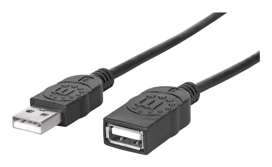 CABLE EXTENSION USB V2.0 TIPO A 1.8M NEGRO