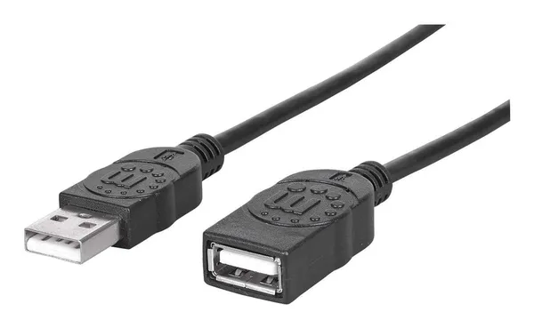 CABLE EXTENSION USB V2.0 TIPO A 1.8M NEGRO