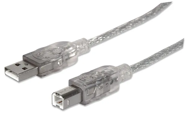 CABLE USB A-B 3.0M IMPRESORA PLATA