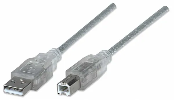 CABLE USB A-B 4.5M IMPRESORA PLATA                           .