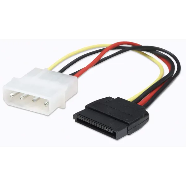 CABLE ALIMENTACION SATA 0.16M MOLEX 4 PINES A SATA 15 PINES