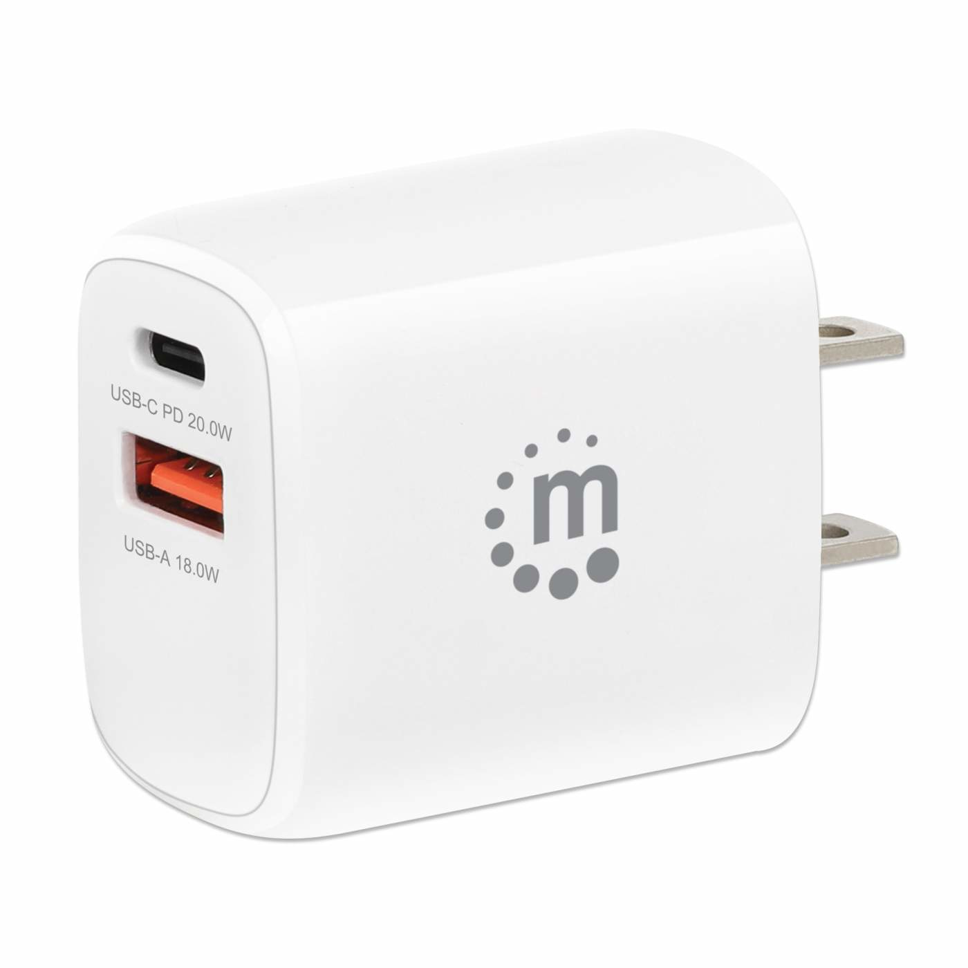 CARGADOR PARED 20W USB-C PD 20W Y USB-A QC 18W