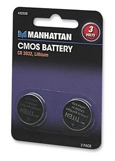 BATERIA PILA CMOS CR2032 2 PIEZAS 3V LITIO TARJETA MADRE