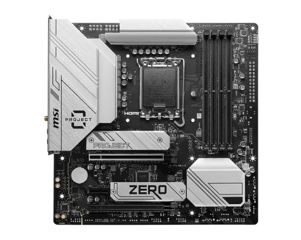 TARJETA MADRE MSI B760M PROJECT ZERO DDR5 MATX DP/WIFI/BT LGA 1700