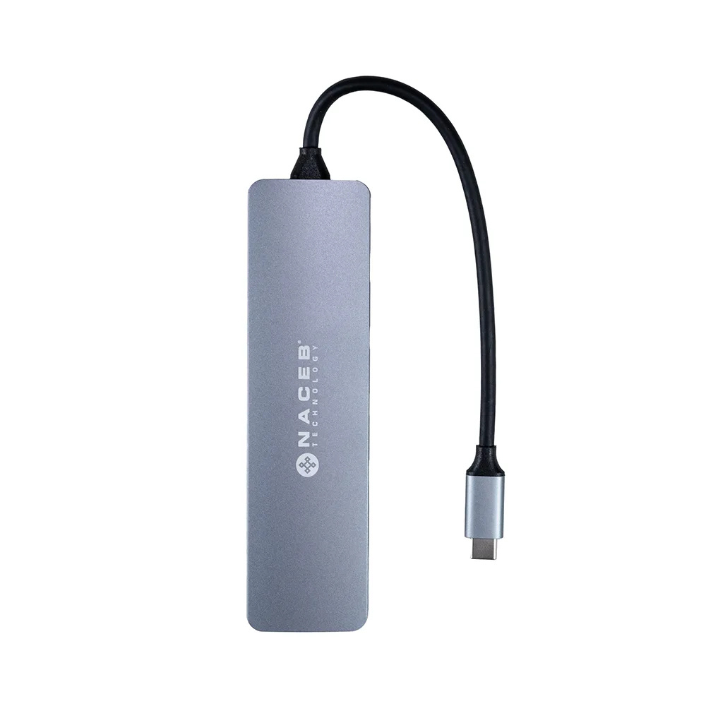 NACEB ADAPTADOR USB-C 7 EN 1 HDMI+3USB3.0+PD+SD/TF NA-0127