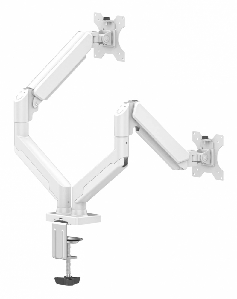 NACEB SOPORTE ARTICULADO DE ESCRITORIO PARA 2 MONITORES BLANCO