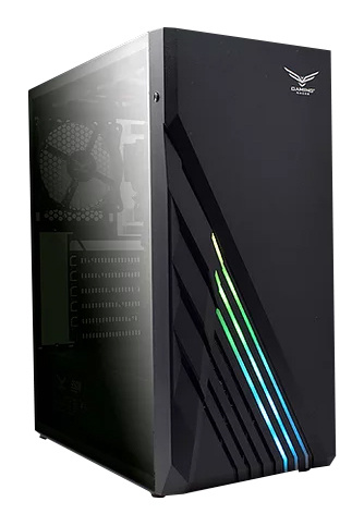 GABINETE GAMER FULL ATX ZION RG B CRISTAL TEMPLADO 2 VENTILADORES