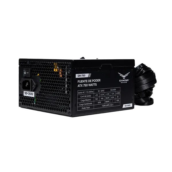 NACEB FUENTE DE PODER 750W ATX MODULAR 80+ BRONZE NA-0635
