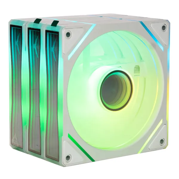 NACEB KIT 3 VENTILADORES ARGB BLANCOS NA-0650B