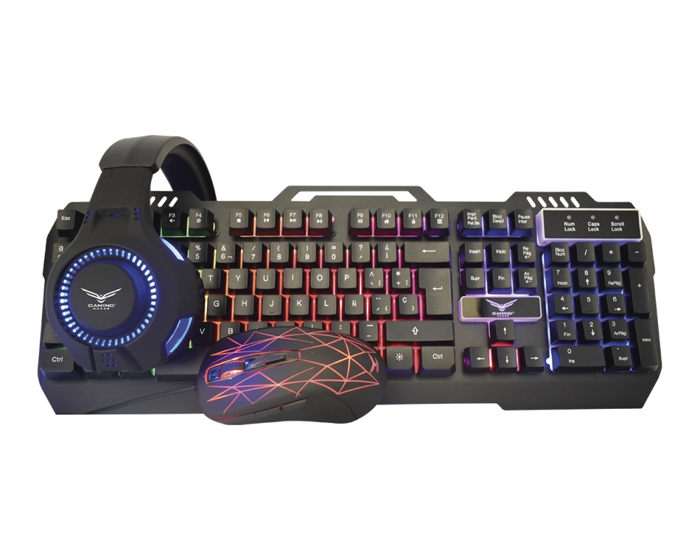 KIT GAMER 4 EN 1 TECLADO/MOUSE HEADSET/MOUSEPAD