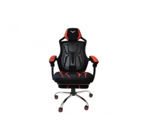 SILLA GAMER SPIDER NACEB NEGRO ROJO CON REPOSA PIERNAS