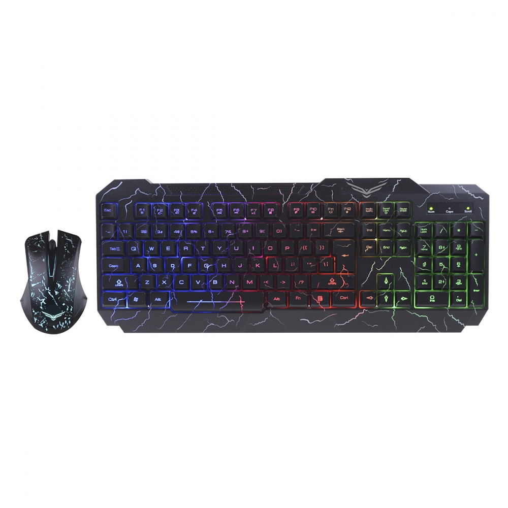 KIT TECLADO Y MOUSE GAMER NACEB 633 RETROILUMINADO ERGONOMICO NEGR