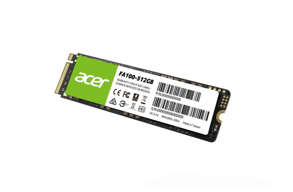 STORAGE ACER M.2 2280 FA100- 512GB PCIE 3 3000/2700 MB/S512GB