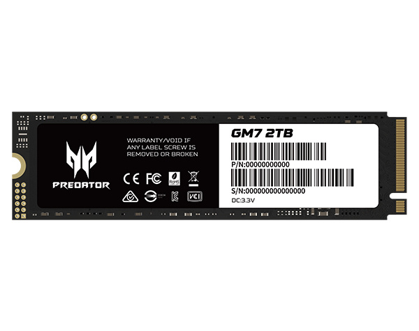 M.2 PREDATOR 2TB SSD (BL.9BWWR.119) GM7 7200 MB/S