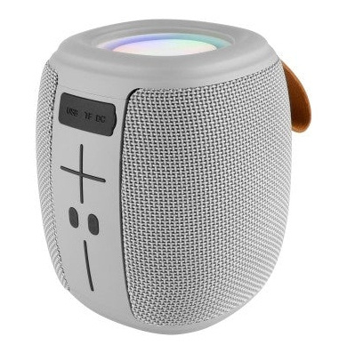 BOCINA BT PORTATIL RGB NOVEL DR UM - GRIS