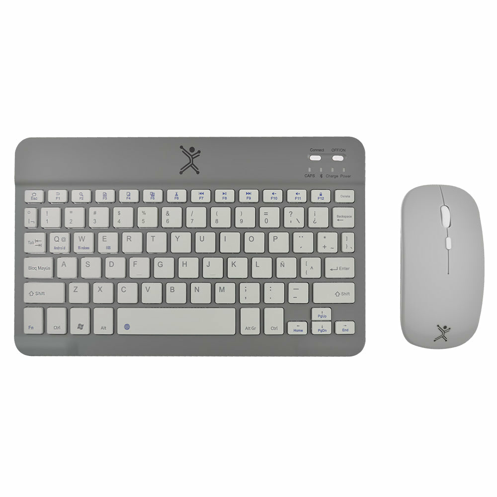 KIT TECLADO MOUSE COMPACTO BLUE TOOTH 2 EN 1 GENOVA NEGRO