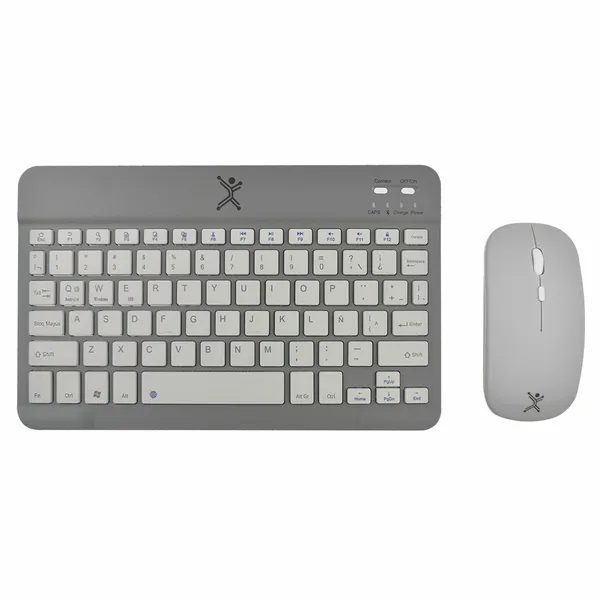 KIT TECLADO MOUSE COMPACTO BLUE TOOTH 2 EN 1 GENOVA  NEGRO