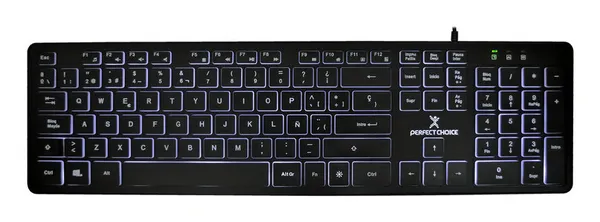 TECLADO ALAMBRICO CON ILUMINACION EN TECLAS PARA OFICINA