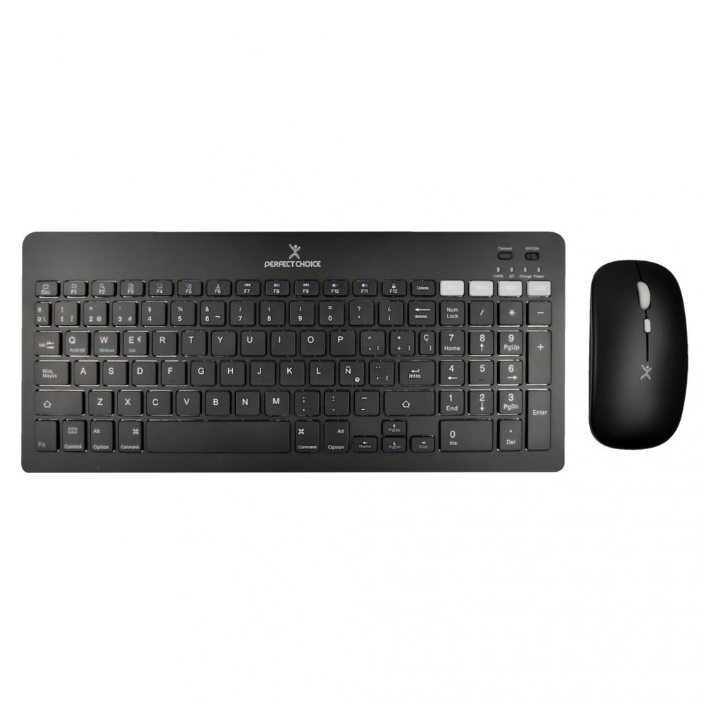 KIT TECLADO 2.4GHZ BT RECARGABLE ZEBRARY- NEGRO