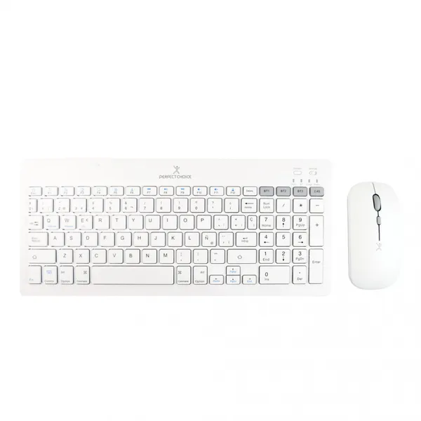 KIT TECLADO 2.4 GHZ BT RECARGABLE ZEBRARY - BLANCO