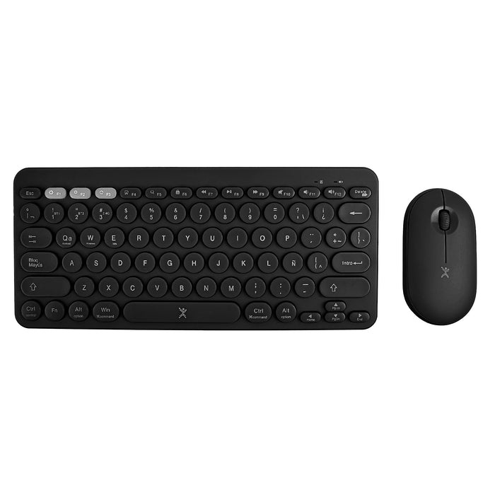 KIT TECLADO Y MOUSE DUAL 2.4GHZ BLUETOOTH FROYO NEGRO
