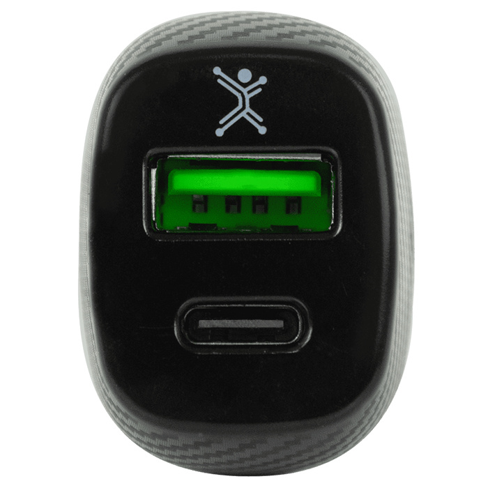 CARGADOR DE CORRIENTE PARA AUTO 38W USB A Y TIPO C
