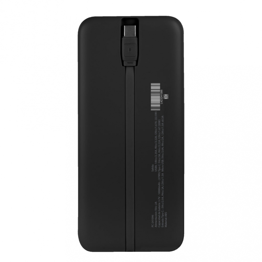 POWER BANK 10000MAH 22.5W CA RGA RAPIDA CON CABLE TIPO C BOLT N