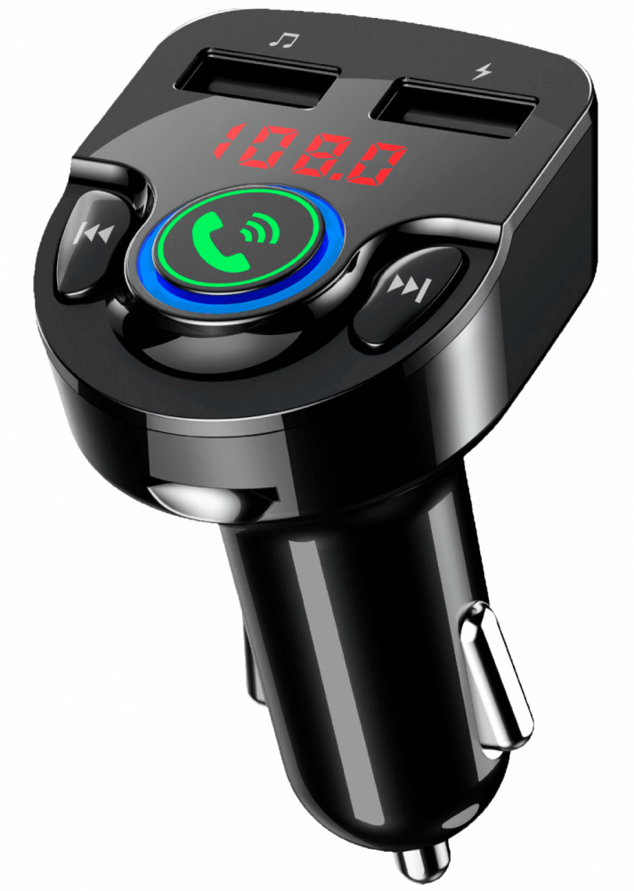 TRANSMISOR BLUETOOTH FM 2 PUERTOS USB