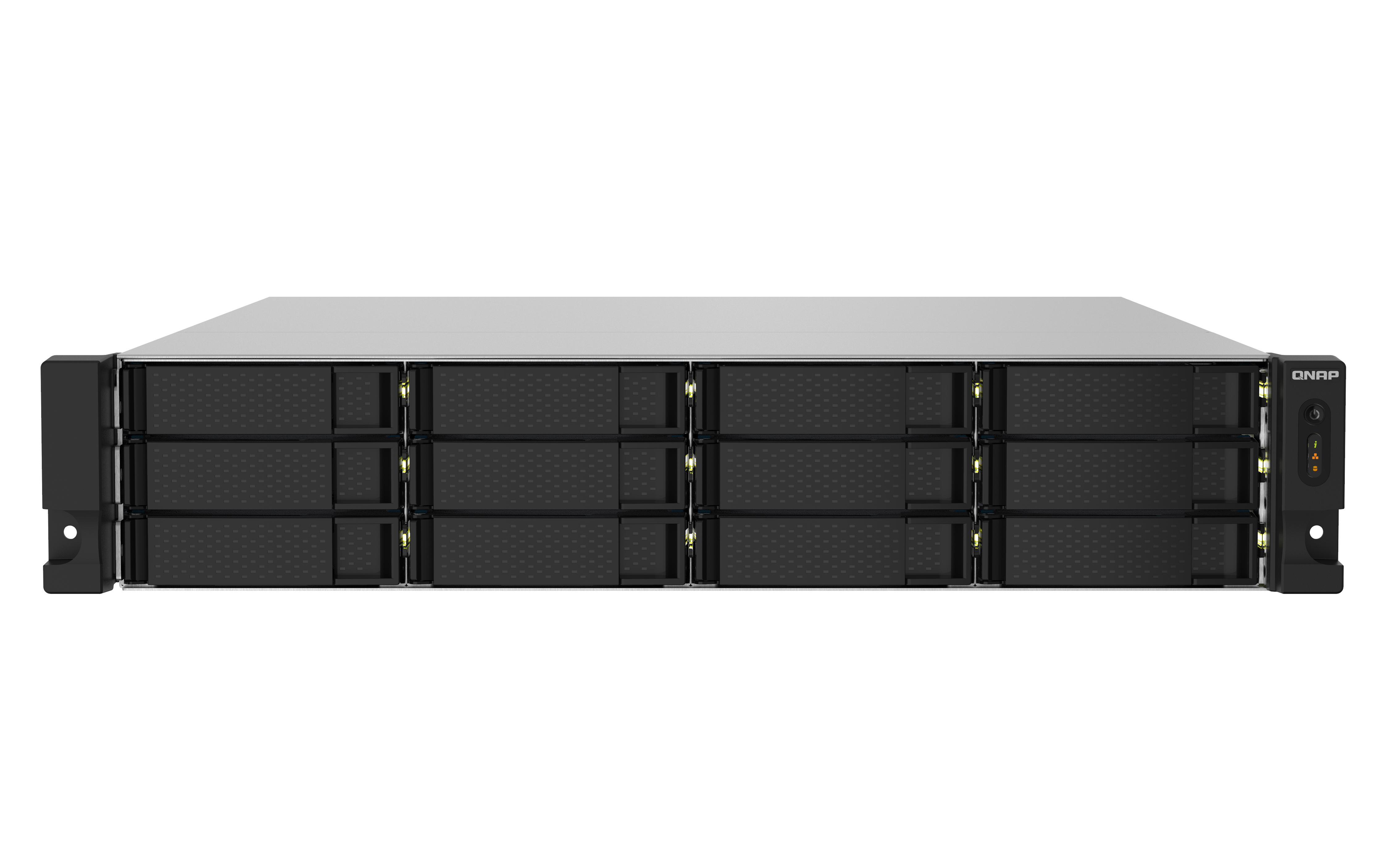 NAS QNAP RACK 12 SLOTS 2PSU 4 GB RAM EXP+512MB FLASH PROC ARM C