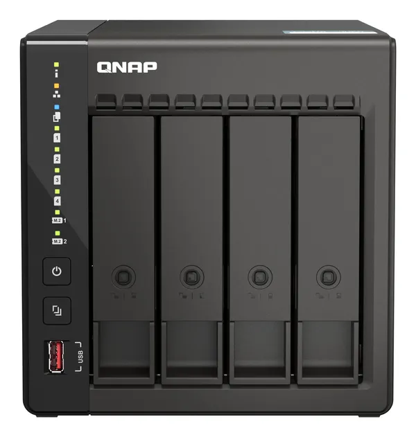 NAS QNAP TOWER 4 SLOTS 8GB RAM EXP4GB FLASH PROC INTEL CELERON