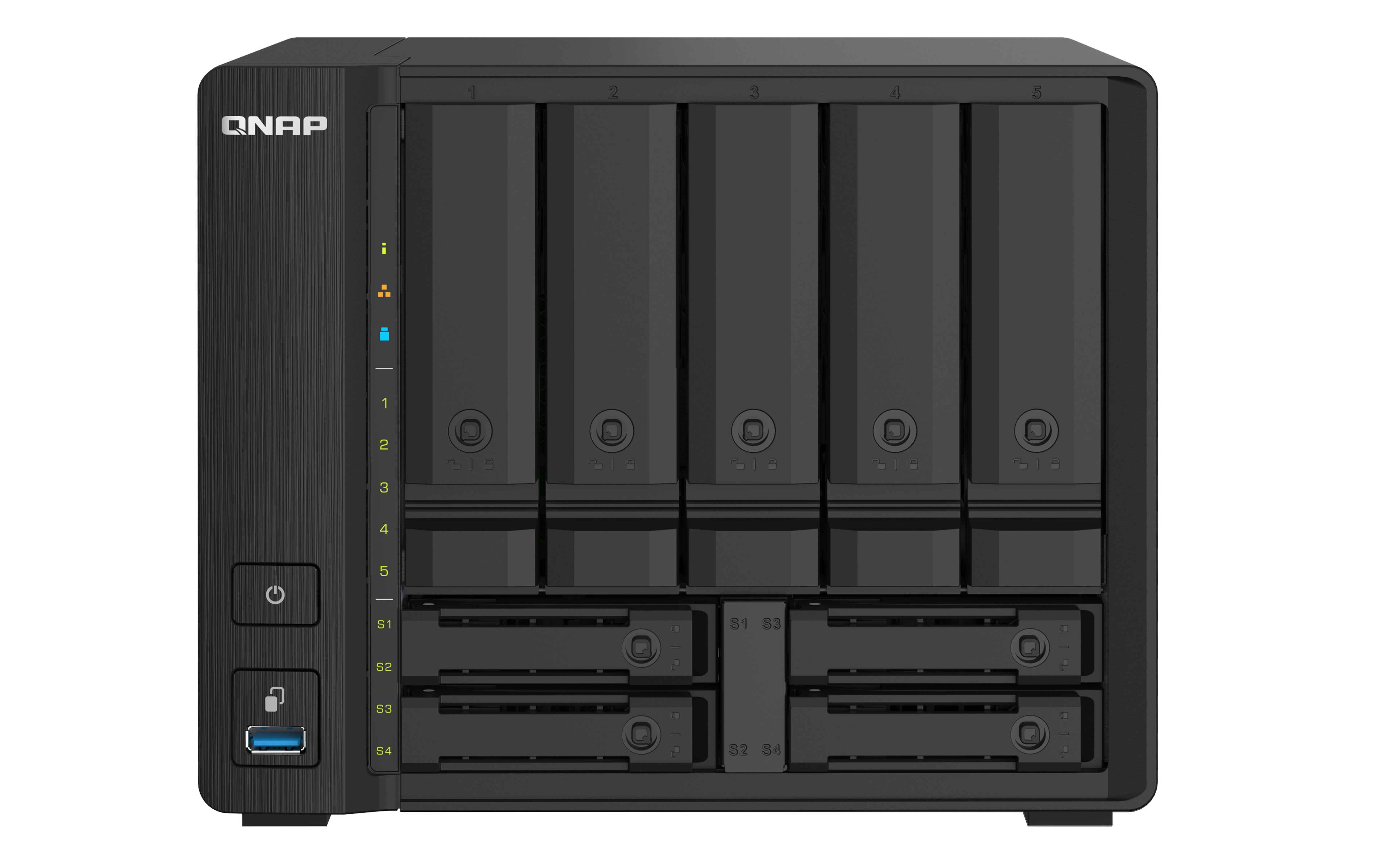 NAS QNAP TOWER 9 SLOTS 4GB RAM EXP+512MB FLASH PROC ARM CORTEX
