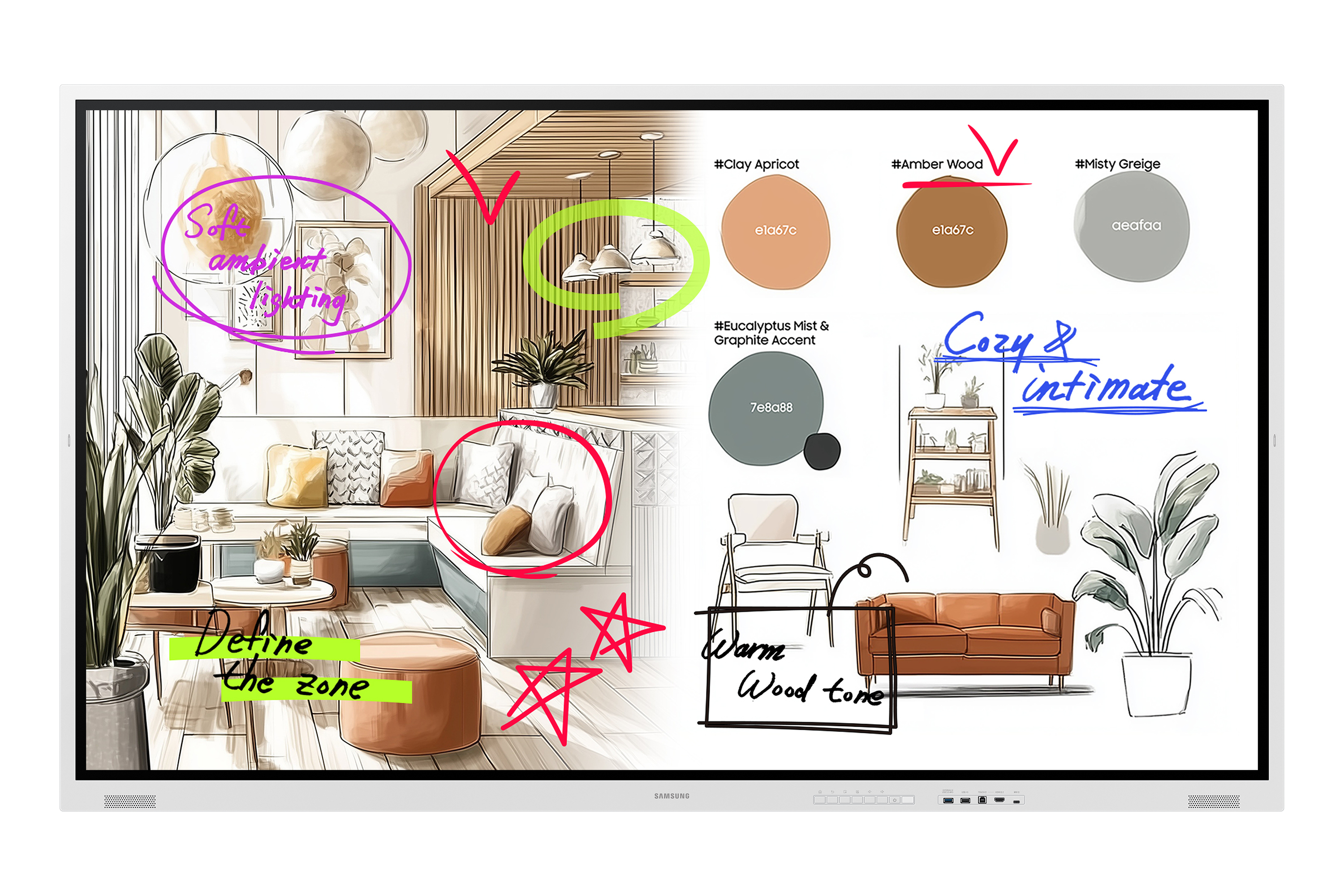 SAMSUNG INTERACTIVE DISPLAY WA75W WAF SERIES - 75IN LED-TIZEN