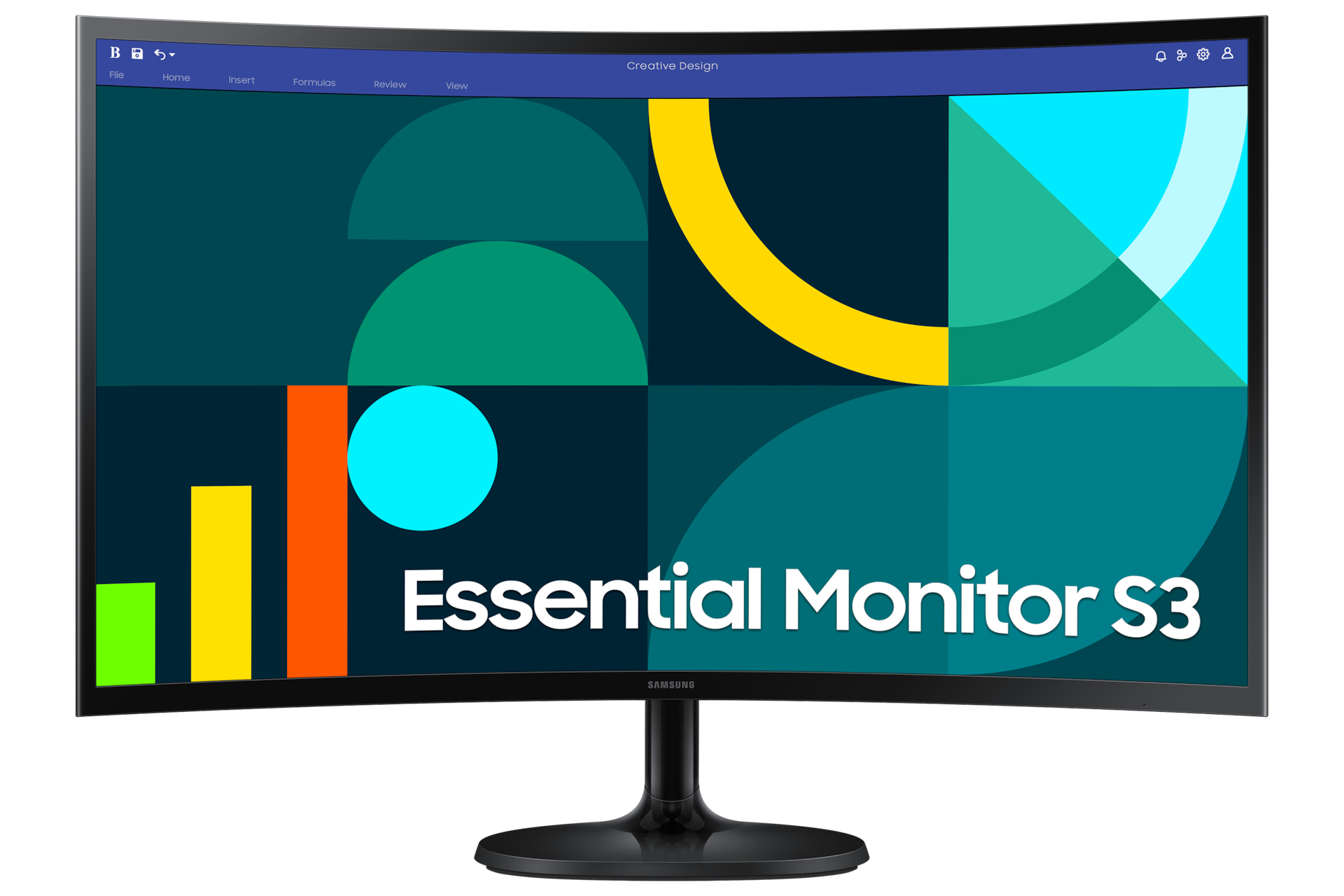 MONITOR SAMSUNG 27 S3 S36GD FHD CURVO-VA-4GTG-100HZ-VGA-HDMI-NEGRO