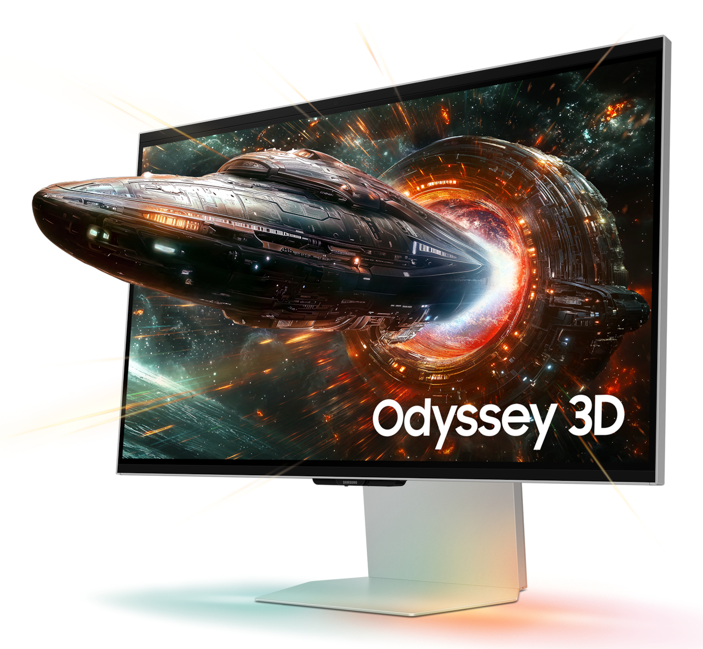 MONITOR SAMSUNG ODYSSEY 27 3D G90XF 4K IPS 1MS 165HZ HDMI PLATA