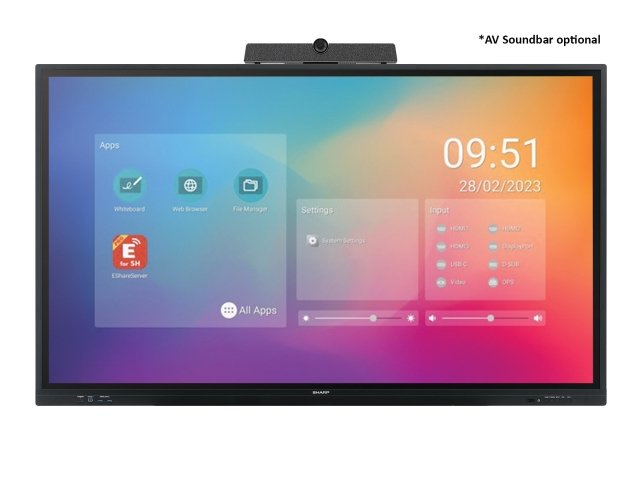 SHARP AQUOS BOARD 65 4K LCD INFRARED INTERACTIVE MONITOR 16/7.3