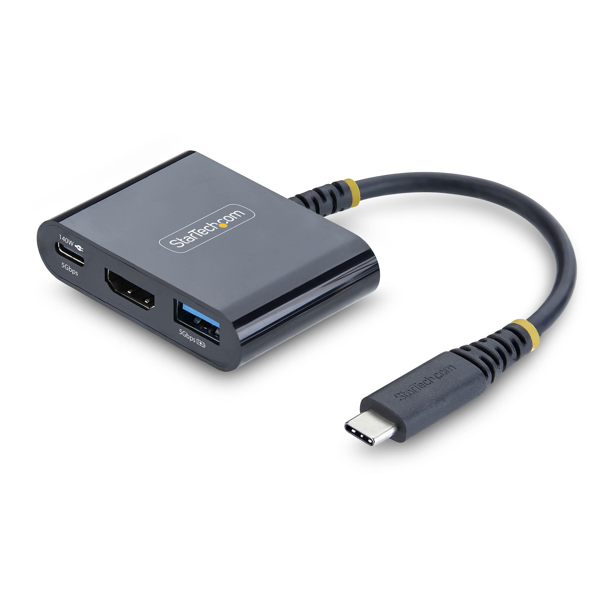 DOCK HUB MULTIPUERTOS USB-C A HDMI - 140W - 4K60HZ - NEGRO