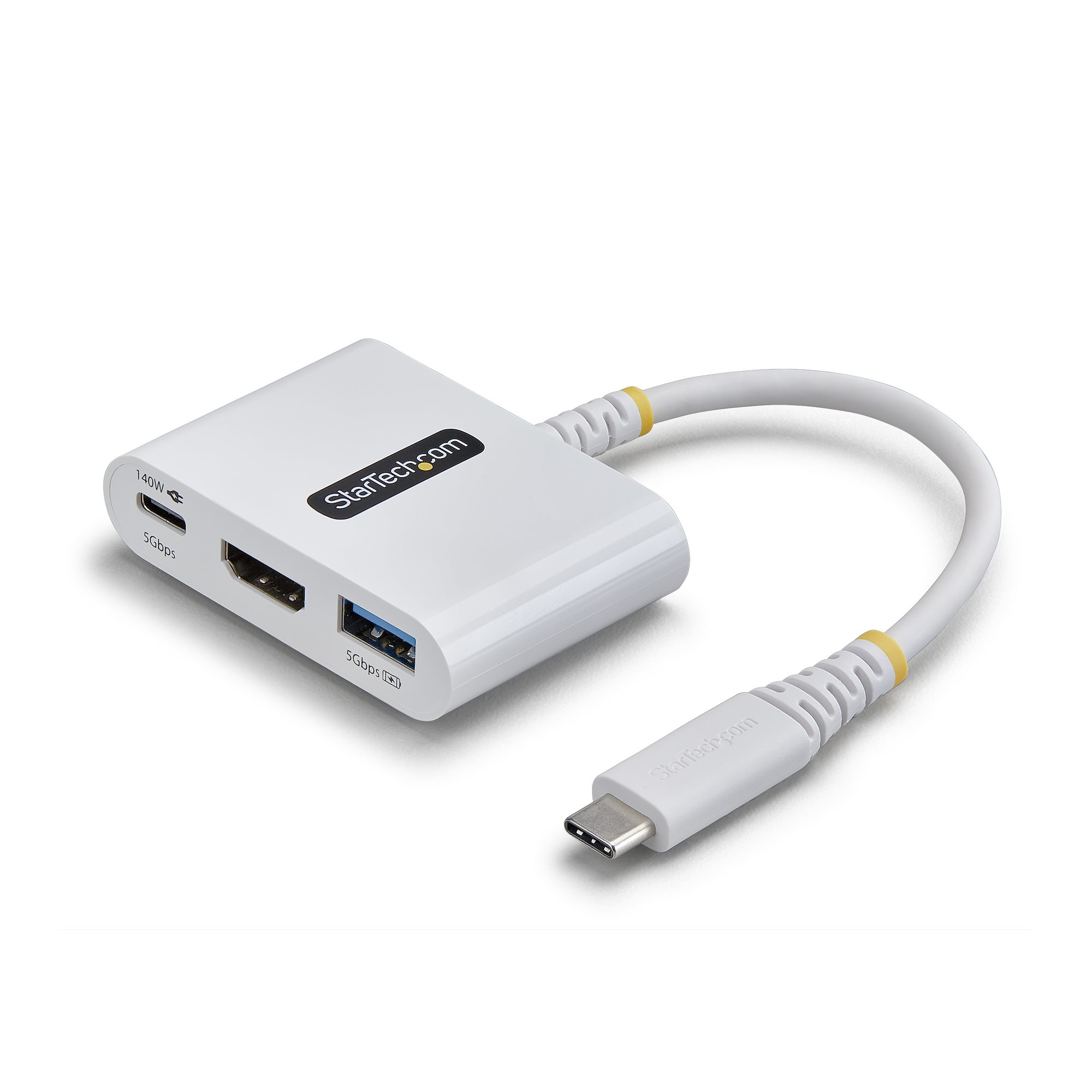 DOCK HUB MULTIPUERTOS USB-C A HDMI - 140W - 4K60HZ - BLANCO