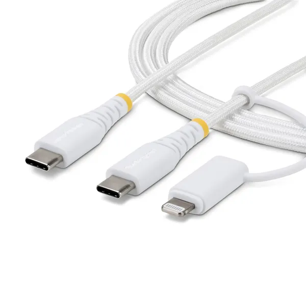 CABLE DE CARGA USB-C DE 2M CON ADAPTADOR LIGHTNING - TIPO C
