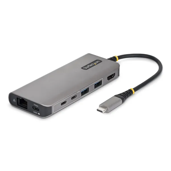 MINI DOCK HUB MULTIPUERTOS USB TIPO C HDMI PD140W 4K60HZ