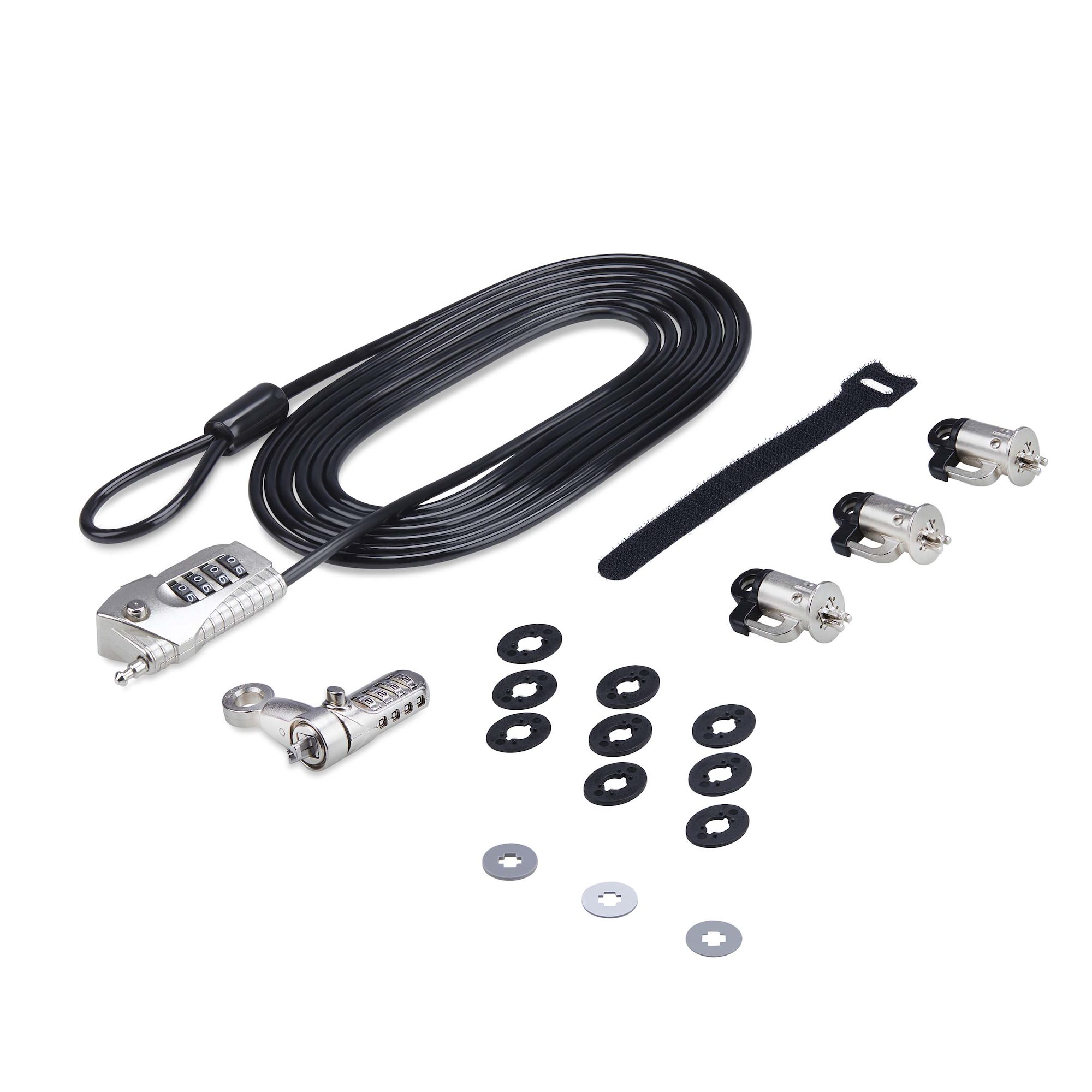JUEGO DE CANDADO CABLE PARA COMPUTADORA Y PERIFERICOS - 3M