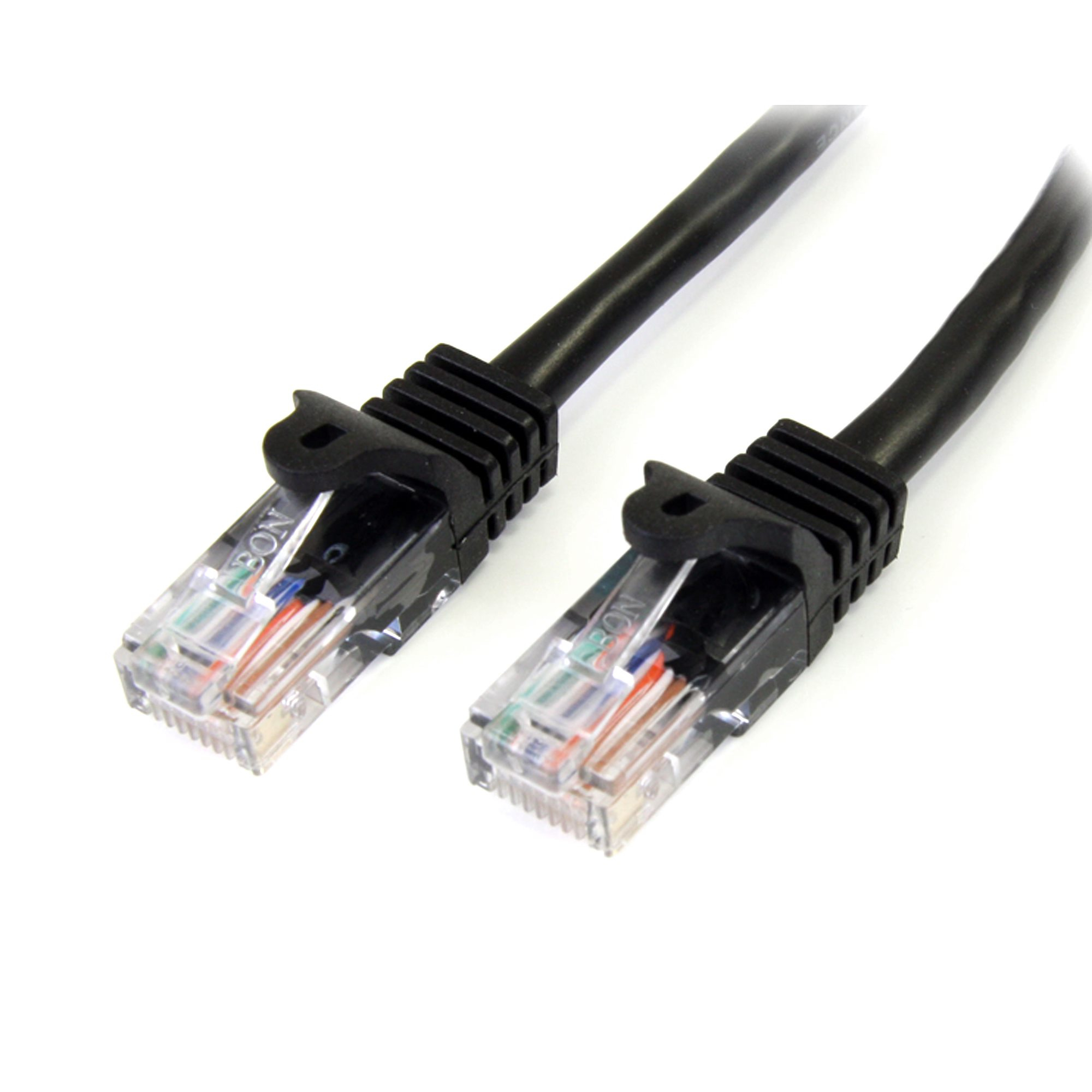 CABLE 1M NEGRO RED 100MBPS CAT5E ETHERNET RJ45 SNAGLESS