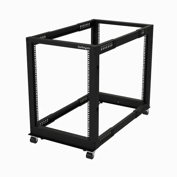 GABINETE RACK DE MARCO ABIERTO 15U - 4 POSTES - AJUSTABLE
