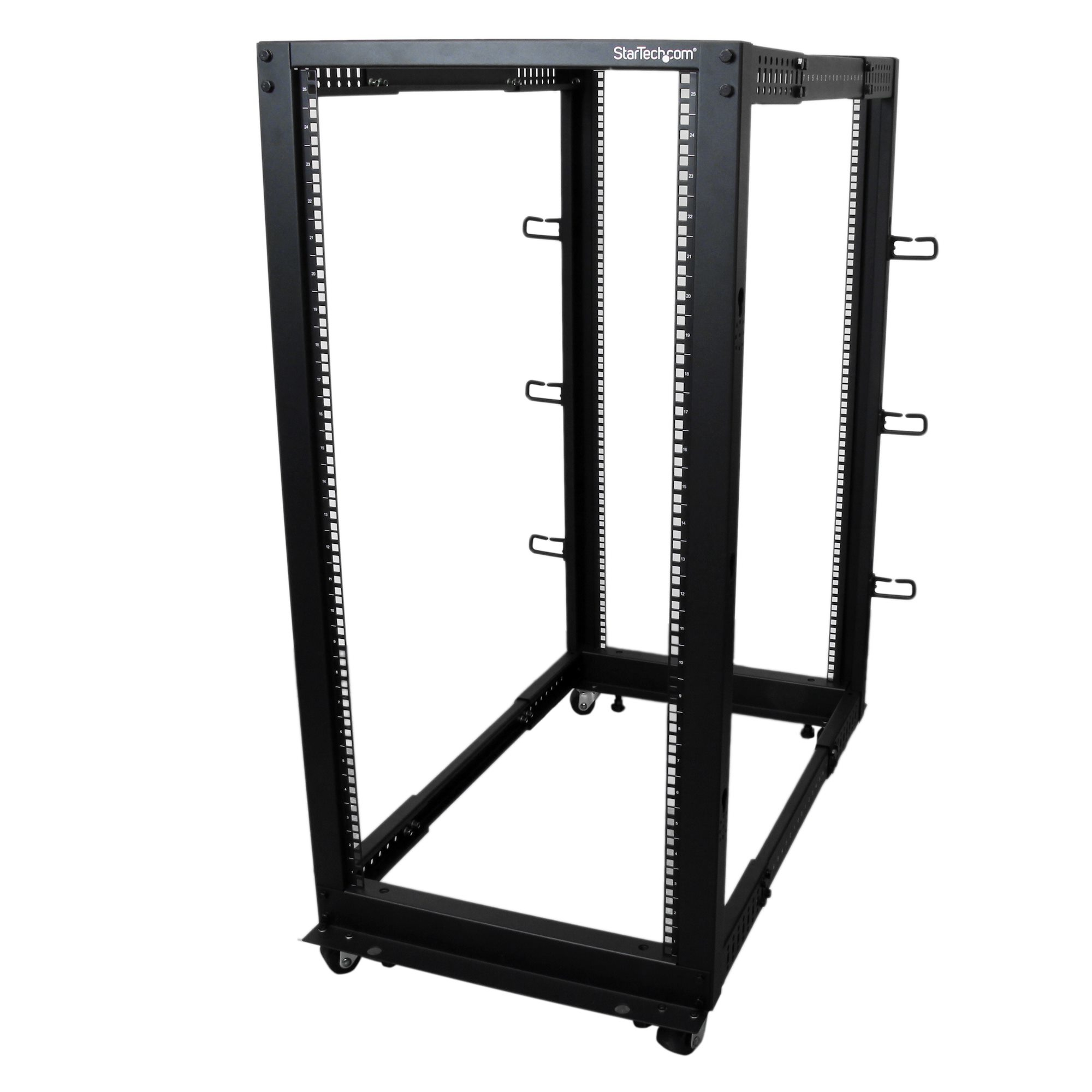 RACK MARCO ABIERTO PROFUNDIDAD AJUSTABLE DE 4 COLUMNAS 25U .