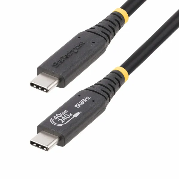 CABLE USB4 DE 50CM - TIPO C CERTIFICADO USB-IF USB-C 40G