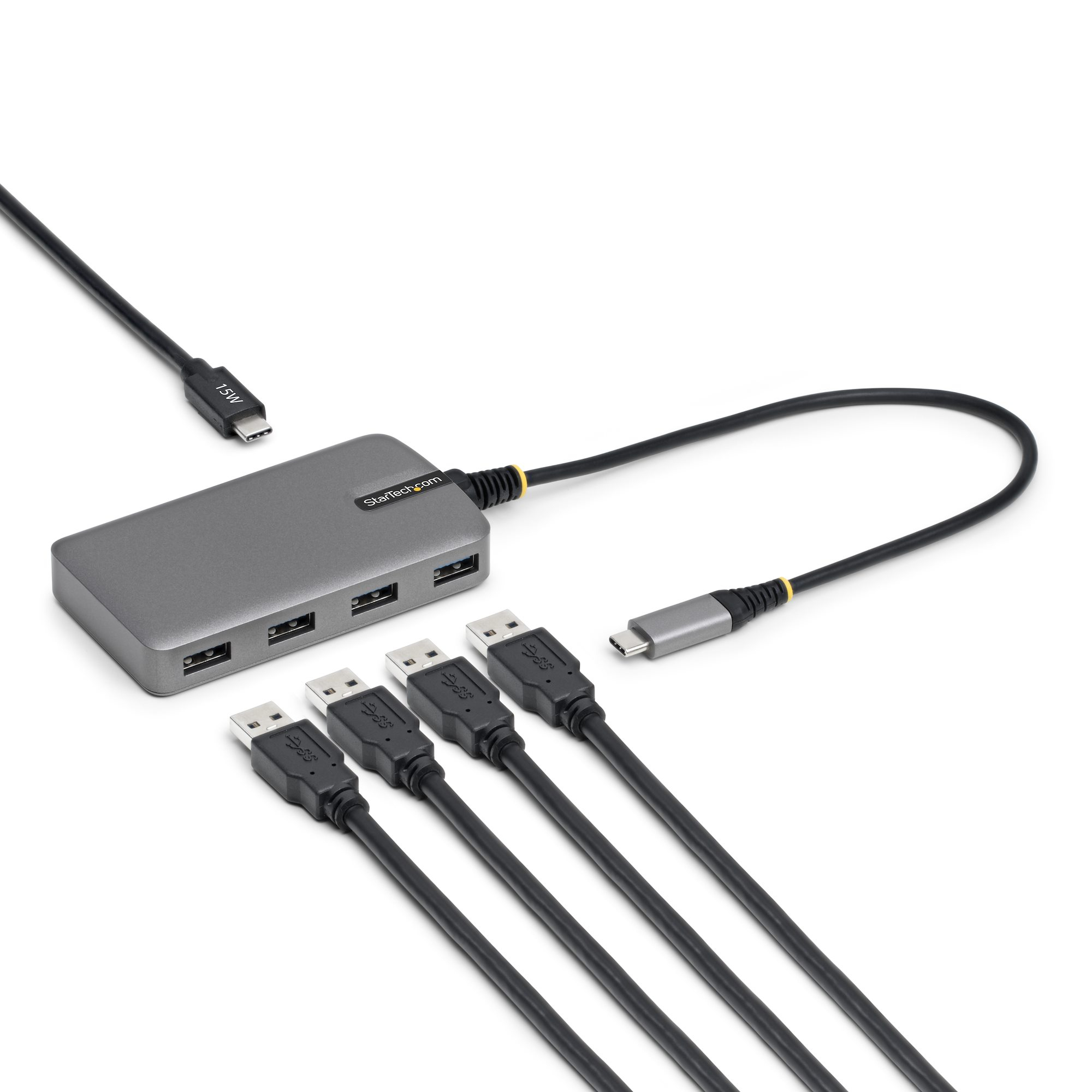 HUB USB-C DE 4 PUERTOS USB-A 5GBPS - ALIMENTADO POR EL BUS