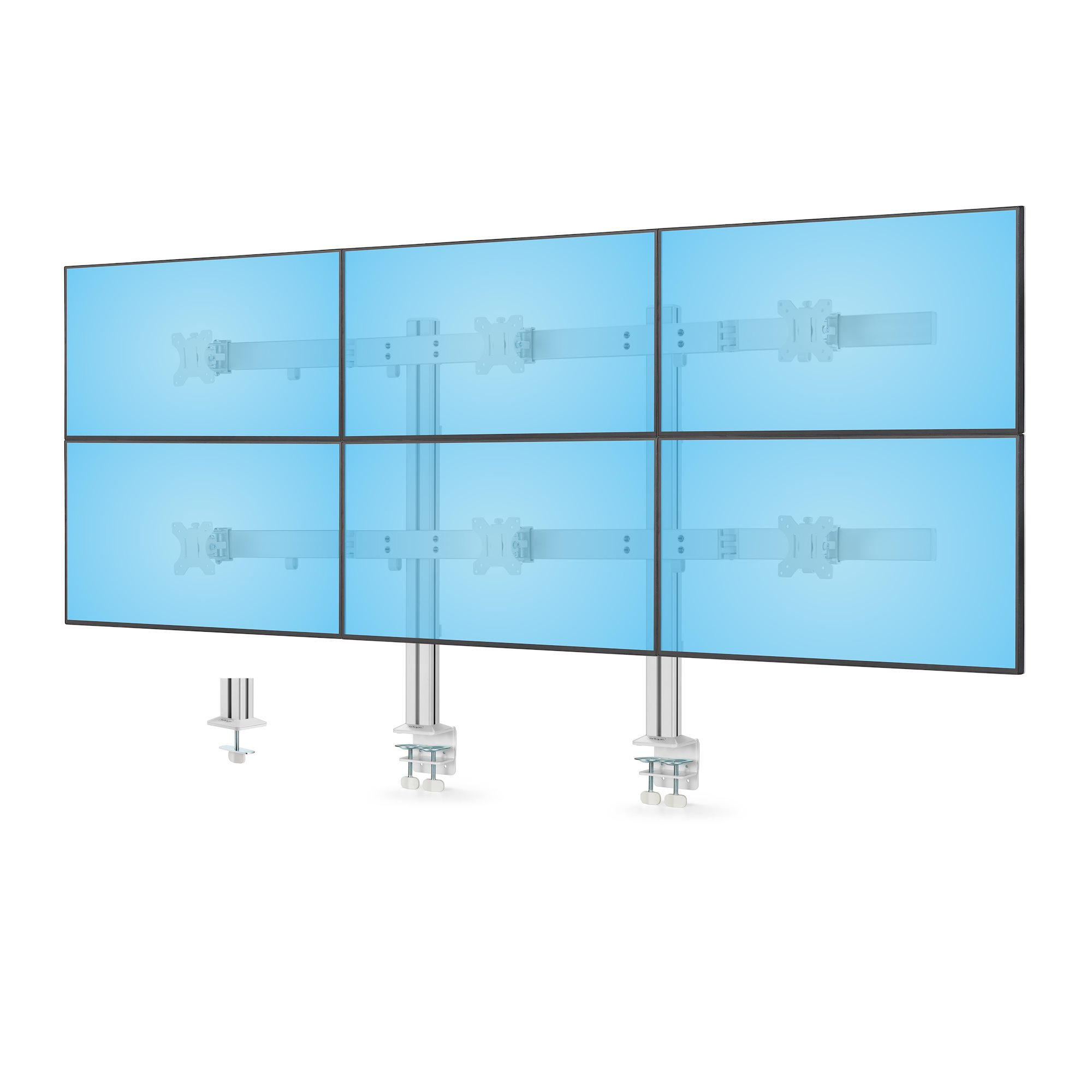 MONITOR DESK STAND ARM FOR 6 MONITORS MAX 32IN 8KG