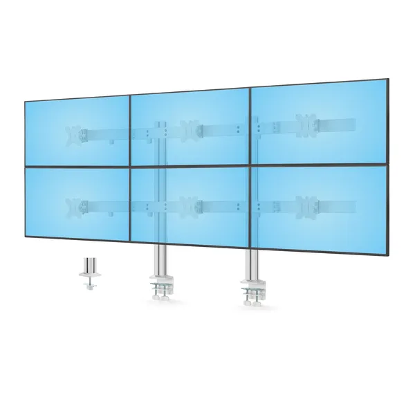 MONITOR DESK STAND ARM FOR 6 MONITORS MAX 32IN 8KG