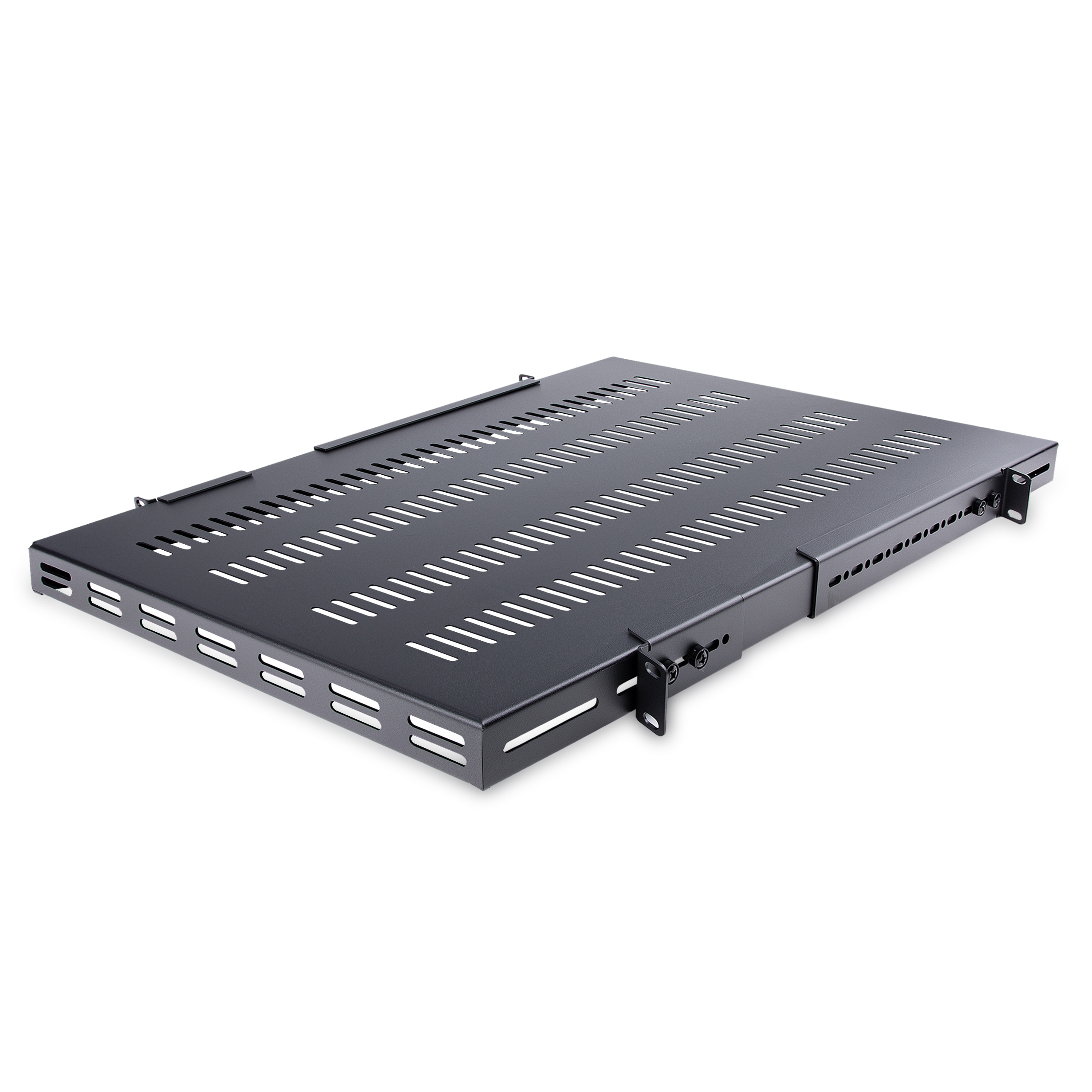CHAROLA FIJA 1U 113KG DE RACK VENTILADA DE PROFUNDIDAD AJUSTABLE